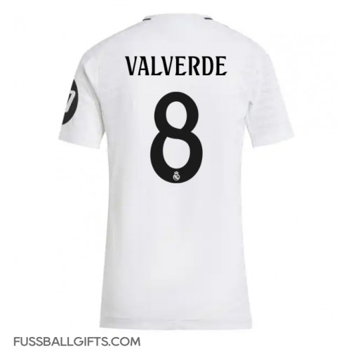 Real Madrid Federico Valverde #8 Fußballbekleidung Heimtrikot Damen 2024-25 Kurzarm